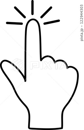 指で押すアイコン 122944303