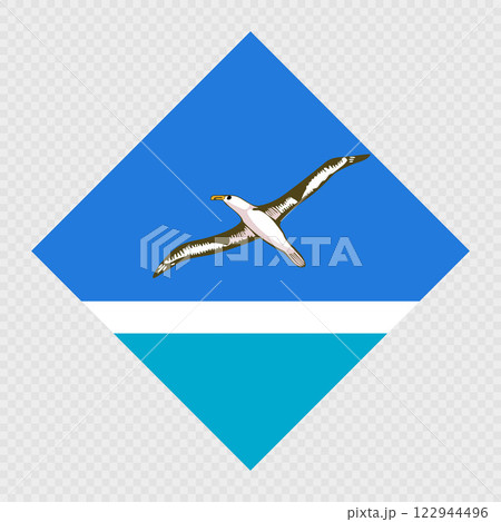 Midway Atoll rhombus flag. Vector illustration. 122944496