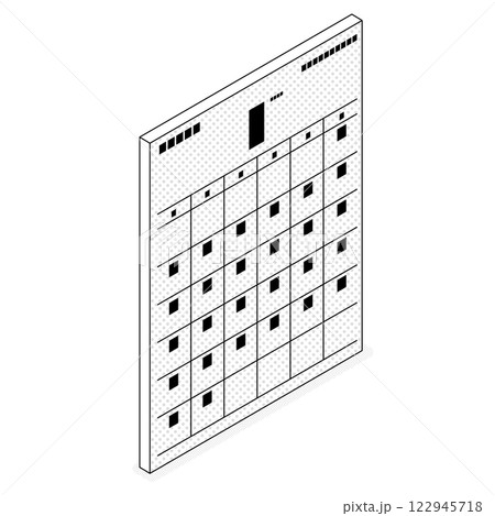 カレンダーのイメージイラスト(アイソメトリック) カレンダーのイメージイラスト(アイソメトリック) 122945718