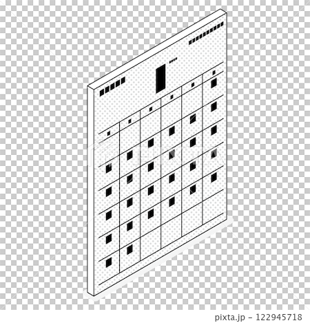 カレンダーのイメージイラスト(アイソメトリック) カレンダーのイメージイラスト(アイソメトリック) 122945718