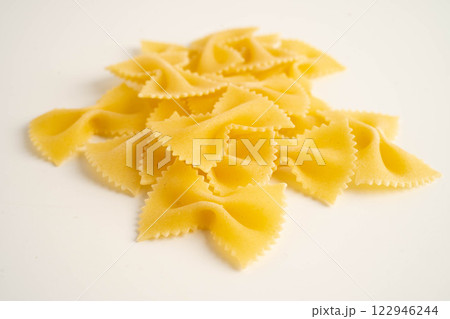 Pasta noodles for cooking Italian food. 122946244