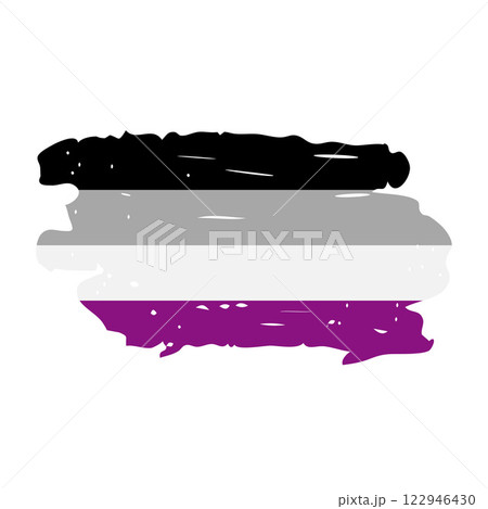 Grunge Asexual Pride Flag. Symbol of LGBT community. Flag sexual identity. Vector template for banners, signs, logo design, etc. Grunge Asexual Pride Flag. Symbol of LGBT community. Flag sexual identity. Vector template for banners, signs, logo design, etc. 122946430