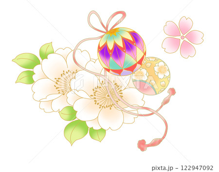 桜と手毬 桜と手毬 122947092