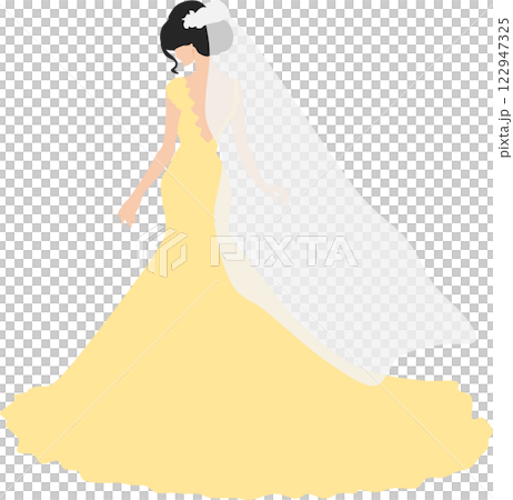 Illustration of a woman in a dress 122947325