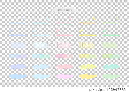 彩色線條標記樣式插畫素材集 122947723