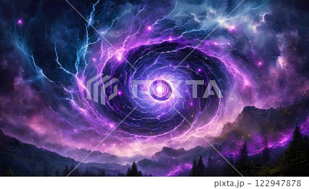 宇宙空間の渦 122947878