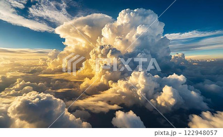 壮大な空の風景のイラスト素材 [122948057] - PIXTA