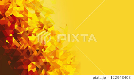 Yellow geometric background with polygons for text. Triangle banner for lettering and design 122948408
