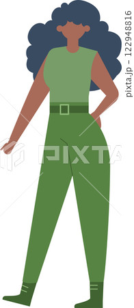Confident African American soldier woman in uniform, pointing her finger assertively, showcasing strength and leadership in a vector illustration isolated on a white background Confident African American soldier woman in uniform, pointing her finger assertively, showcasing strength and leadership in a vector illustration isolated on a white background 122948816