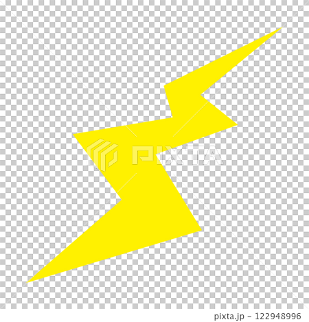 白色背景下閃電的簡單而平面的插圖 122948996