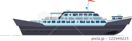 Ferry boat sailing across the vast ocean, providing essential passenger transportation services while highlighting the beauty of maritime travel and waterborne vessels Ferry boat sailing across the vast ocean, providing essential passenger transportation services while highlighting the beauty of maritime travel and waterborne vessels 122949225