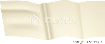 Realistic waving piece of beige adhesive paper tape with folds and wrinkles creating a textured and slightly translucent effect, isolated on white background Realistic waving piece of beige adhesive paper tape with folds and wrinkles creating a textured and slightly translucent effect, isolated on white background 122949334