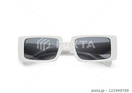 White sunglasses isolated on white background 122949789