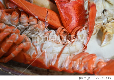 Korean seafood dishes. Korean king Crab and lobster 122950345