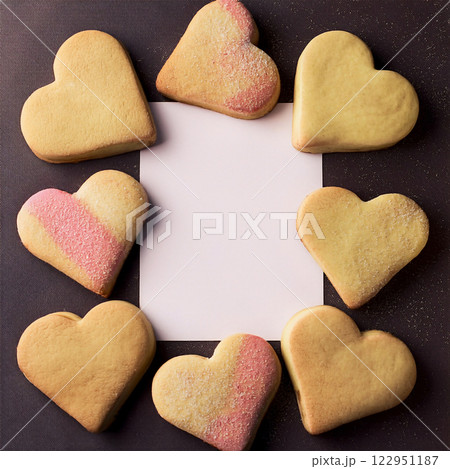 Indulge in Colorful Glazed Butter Heart Cookies This Valentine.s 122951187