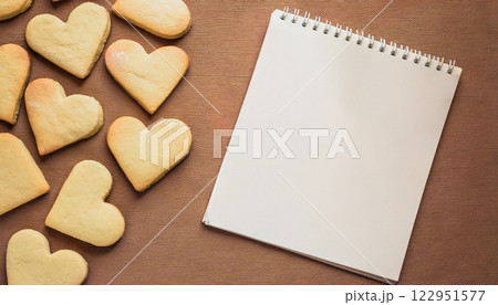 Homemade Heart-Shaped Butter Cookies for Valentine.s Day A Delig 122951577