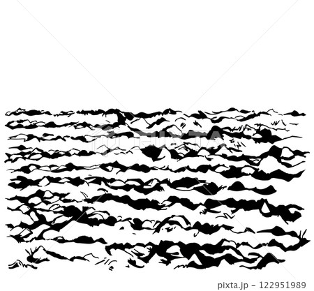Vector drawing. Old Plowed soil 122951989