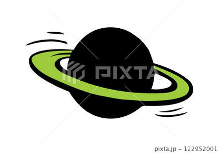 Vector drawing. Big planet in the sky 122952001