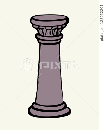 Vector drawing. Big old pillar 122952201