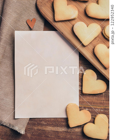 the of Homemade Baked Heart Shaped Butter Cookies Perfect for Va 122952340