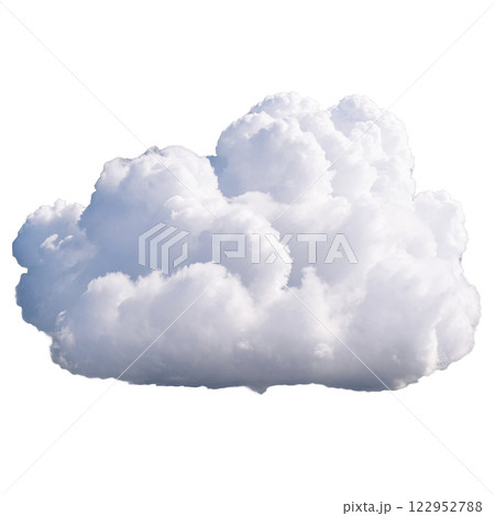 Fluffy white cloud against a clear background during daylight hours 122952788