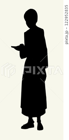 Vector drawing. Girl with a lamp 122952835