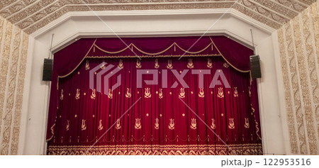 Minsk, Belarus - Main stage curtains of the Bolshoi Theatre of Belarus Minsk, Belarus - Main stage curtains of the Bolshoi Theatre of Belarus 122953516
