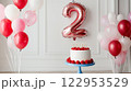 2歳のお誕生日を祝うパーティーデコレーション 122953529