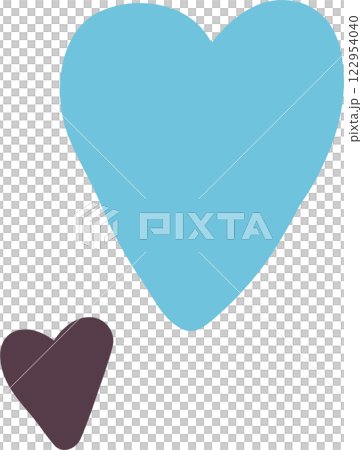 白色情人節彩色手繪心臟圖示插畫 122954040