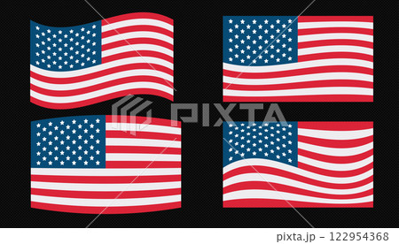 America Flag Collection .Vector Illustration 122954368