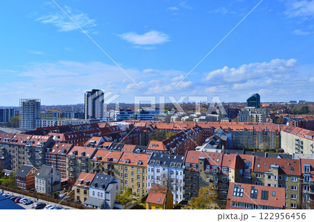 Panoramic view of Aarhus from ARoS art museum, Denmark 122956456
