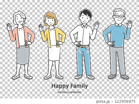 Family greeting each other 122956975