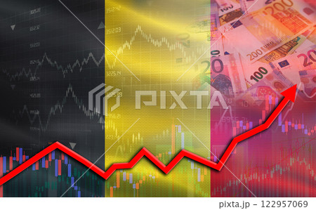 Belgium economic growth on financial graph. Belgium financial growth on market graph Belgium economic growth on financial graph. Belgium financial growth on market graph 122957069