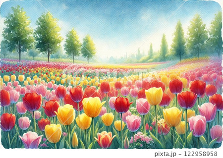 チューリップ畑 チューリップ畑 122958958