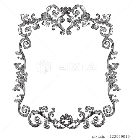 Vintage ornate design element frame vector illustration Vintage ornate design element frame vector illustration 122959019