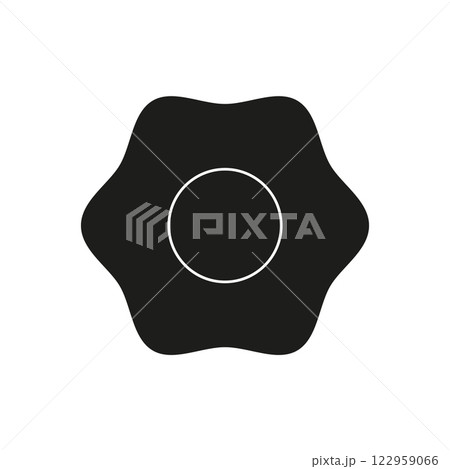 Fried egg Icon. Glyph Style Fried egg Fill Icon Vector Illustration Fried egg Icon. Glyph Style Fried egg Fill Icon Vector Illustration 122959066