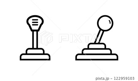 Gear Stick Icon. Lineal Style Gear Stick Outline Icon Vector Illustration Gear Stick Icon. Lineal Style Gear Stick Outline Icon Vector Illustration 122959103
