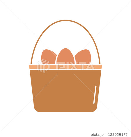 Eggs basket Icon. Eggs basket Flat Icon Symbol Vector Illustration 122959175