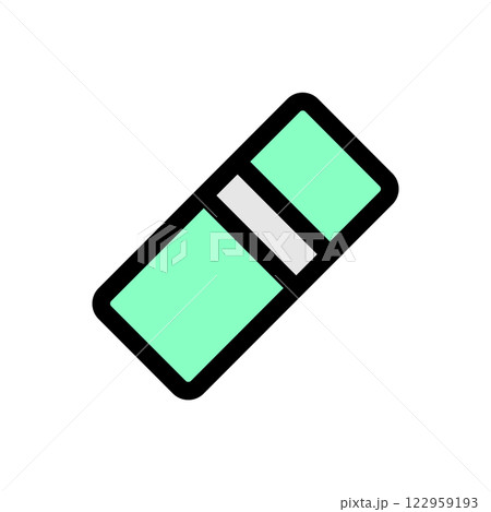 Eraser Icon Vector Illustration. Eraser Lineal Color Icon Eraser Icon Vector Illustration. Eraser Lineal Color Icon 122959193