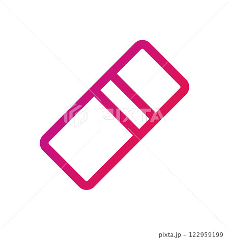 Eraser Icon. Eraser Gradient Icon Symbol Vector Illustration Eraser Icon. Eraser Gradient Icon Symbol Vector Illustration 122959199