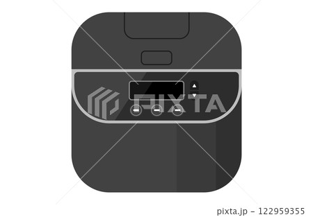 炊飯器のベクターイラスト 黒 ブラック 122959355