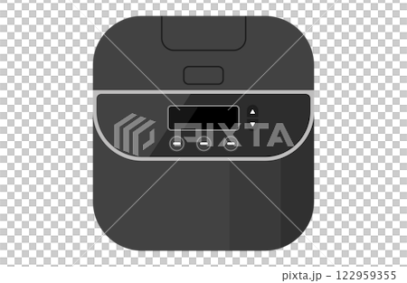 炊飯器のベクターイラスト 黒 ブラック 122959355