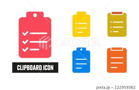 Flat Clipboard Icon Symbol Vector Illustration Flat Clipboard Icon Symbol Vector Illustration 122959362