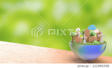 The Earth for Eco or environment concept 3d Rendering. The Earth for Eco or environment concept 3d Rendering. 122960306