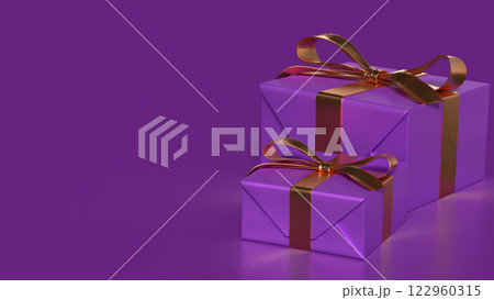 The Purple Gift box for Party or celebration concept 3d Rendering. The Purple Gift box for Party or celebration concept 3d Rendering. 122960315