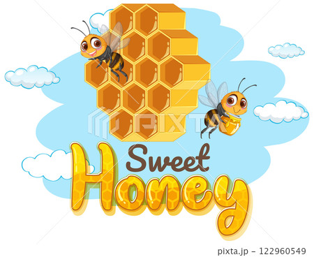 Sweet Honey and Busy Bees 122960549