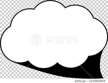 フワフワ吹き出し 122960944