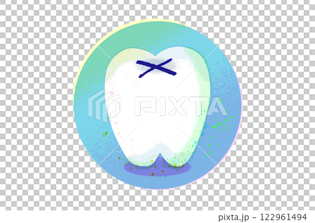 牙齒的手繪插畫素材 122961494