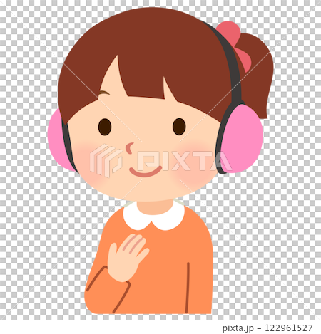 イヤーマフをつけて安心する子ども 聴覚過敏 感覚過敏 イヤーマフをつけて安心する子ども 聴覚過敏 感覚過敏 122961527