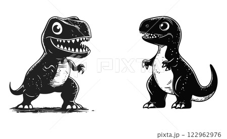 Cartoon Dinosaurs 122962976